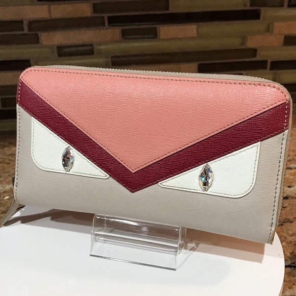 FENDI MONSTER Crayons Leather Zip Around Wallet ππ₯β₯οΈ - Picture 12 of 17